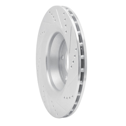 R1 Concepts R1 08-15 Audi TT Quattro RS Rear Left Drilled & Slotted Silver Brake Rotor