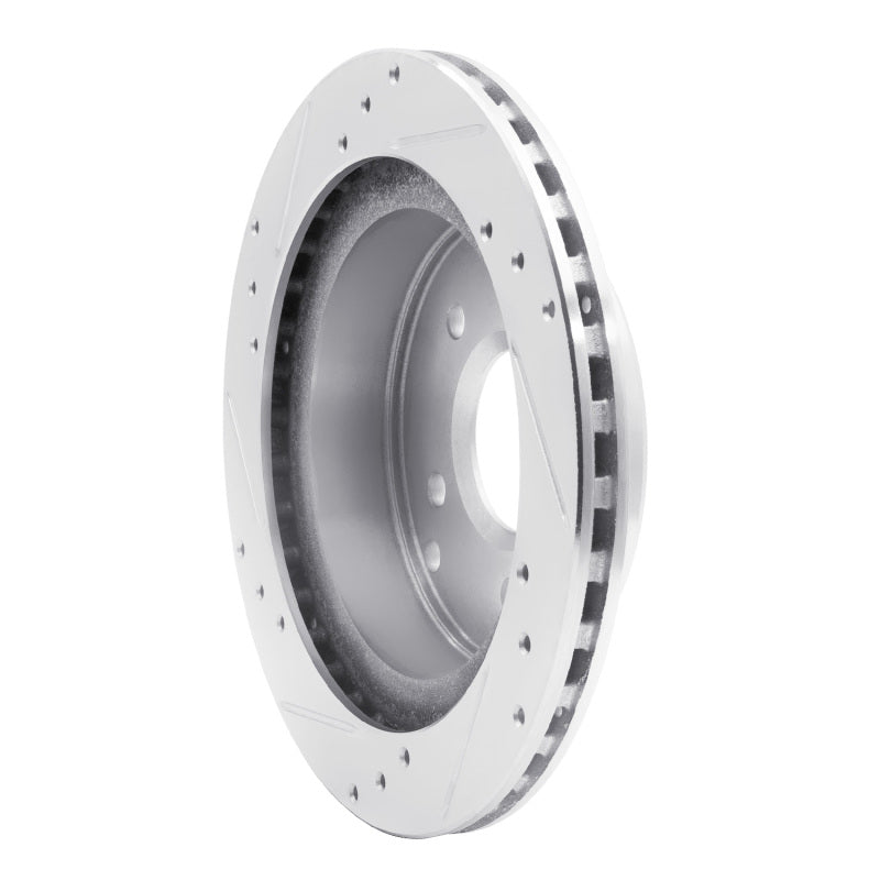 R1 Concepts R1 84-87 Chevrolet Corvette Rear Right Drilled & Slotted Silver Brake Rotor