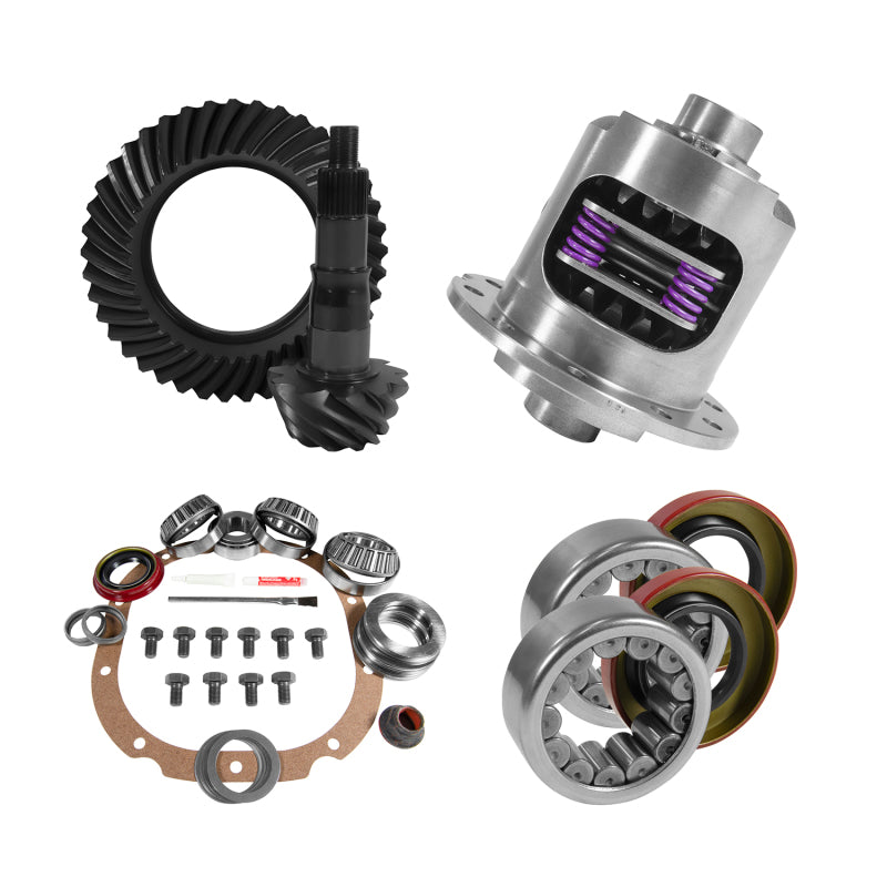 Yukon Gear & Axle Yukon 8.8in Ford 3.55 Rear Ring & Pinion Install Kit 31 Spline Positraction 2.99in Axle Bearings