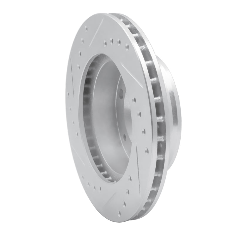 R1 Concepts R1 86-88 Mazda RX-7 Front Right Drilled & Slotted Silver Brake Rotor