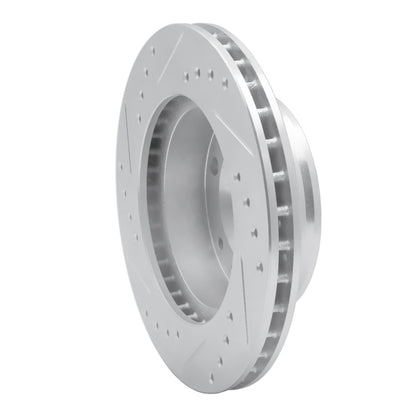 R1 Concepts R1 86-88 Mazda RX-7 Front Right Drilled & Slotted Silver Brake Rotor