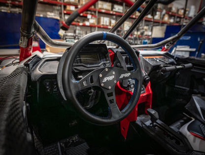 PRP Seats PRP Flat Leather Steering Wheel - Blue