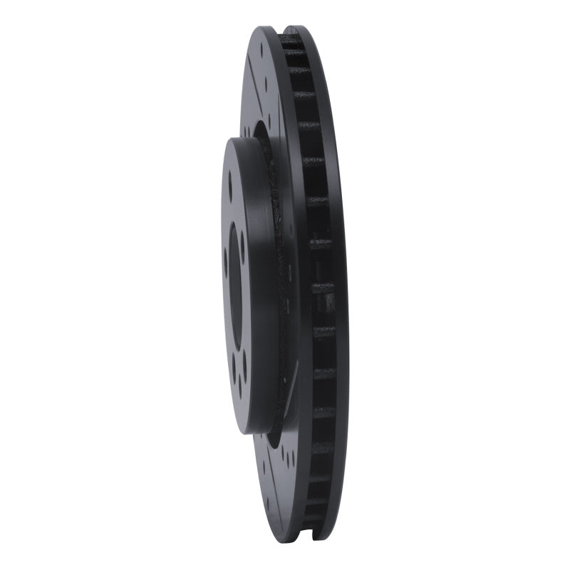 R1 Concepts R1 00-06 Audi TT Quattro Rear Right Drilled & Slotted Black Brake Rotor