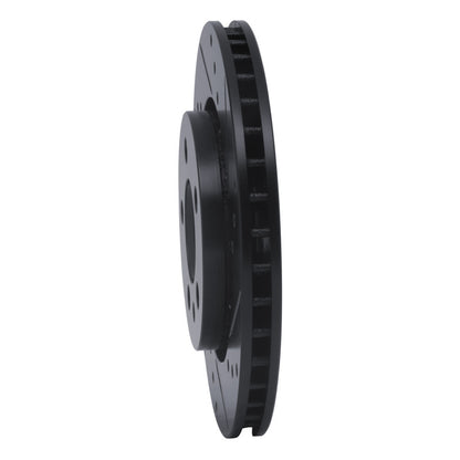 R1 Concepts R1 00-06 Audi TT Quattro Rear Right Drilled & Slotted Black Brake Rotor