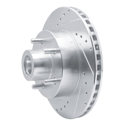 R1 Concepts R1 87-90 Dodge DAKOTA RWD Front Left Drilled & Slotted Silver Brake Rotor