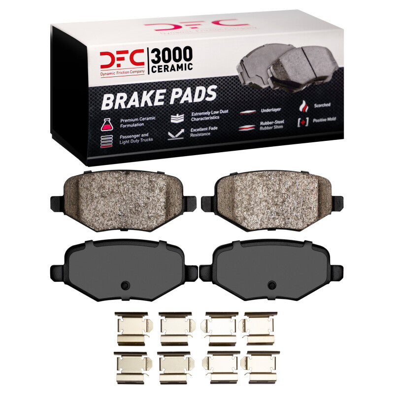 DFC 13-16 Lincoln MKT Rear 5000 Advanced Ceramic Brake Pads and Hardware Kit