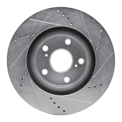 R1 Concepts R1 88-91 Mazda 929 Front Left Drilled & Slotted Silver Brake Rotor