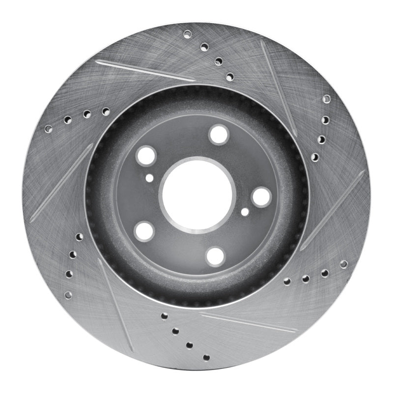 R1 Concepts R1 06-11 Dodge H100 (Mexico) Front Left Drilled & Slotted Silver Brake Rotor