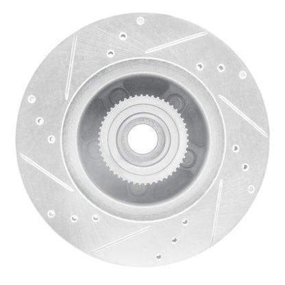 R1 Concepts R1 90-91 Ford Country Squire Front Right Drilled & Slotted Silver Brake Rotor