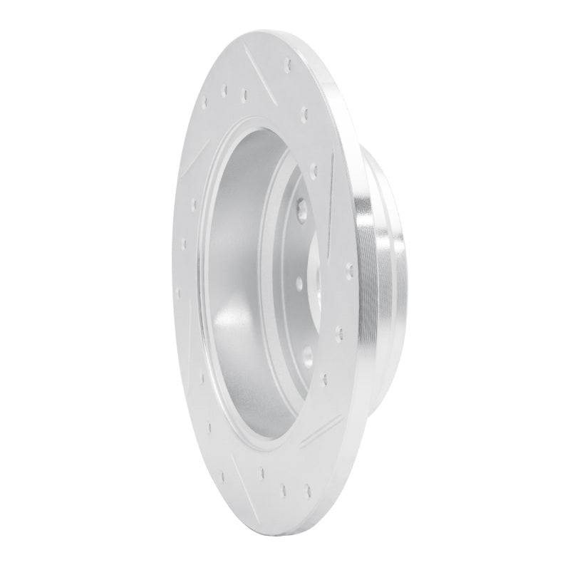 R1 Concepts R1 87-90 Acura Legend Rear Left Drilled & Slotted Silver Brake Rotor