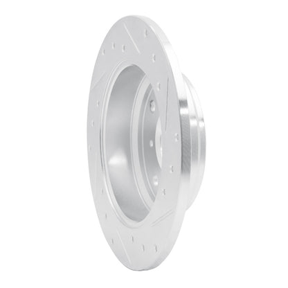 R1 Concepts R1 87-90 Acura Legend Rear Left Drilled & Slotted Silver Brake Rotor
