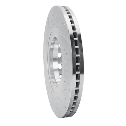 R1 Concepts R1 02-05 Volkswagen Passat (USA/Canada) Front Right Drilled & Slotted Silver Brake Rotor