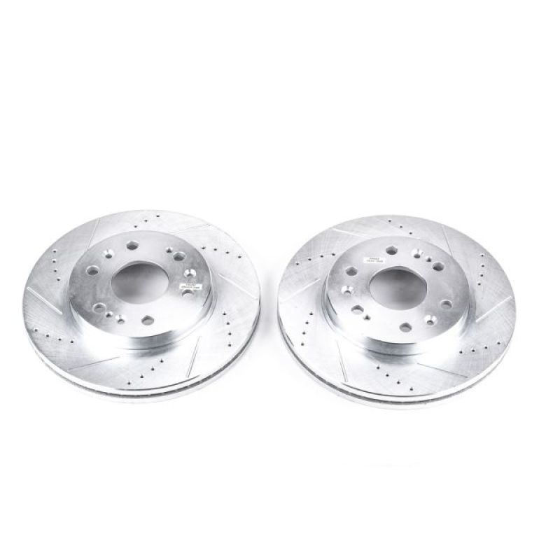 PowerStop Power Stop 05-18 Chevrolet Silverado 1500 Front Evolution Drilled & Slotted Rotors - Pair