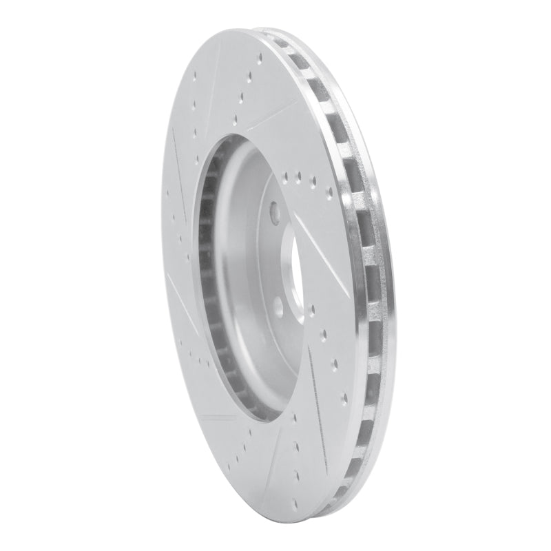 R1 Concepts R1 08-25 Audi A4 (USA/Canada) Front Right Drilled & Slotted Silver Brake Rotor