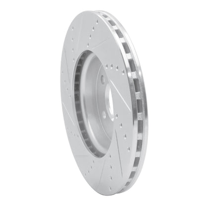 R1 Concepts R1 08-25 Audi A4 (USA/Canada) Front Right Drilled & Slotted Silver Brake Rotor