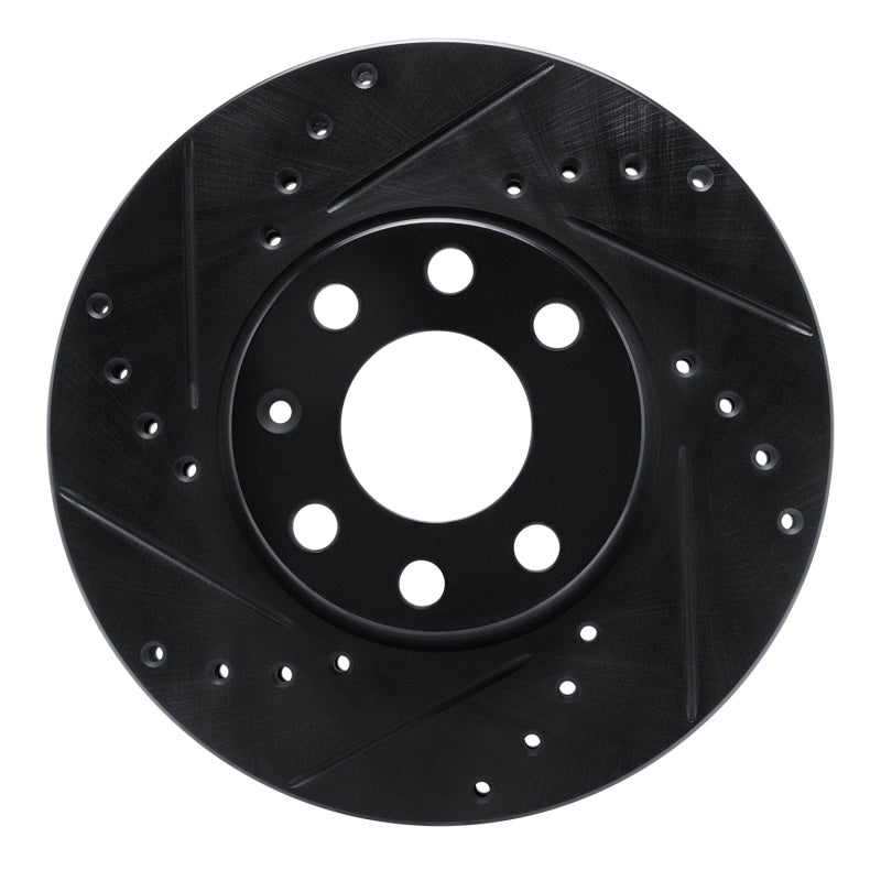R1 Concepts R1 00-05 Chevrolet ASTRA (Mexico) Front Left Drilled & Slotted Black Brake Rotor