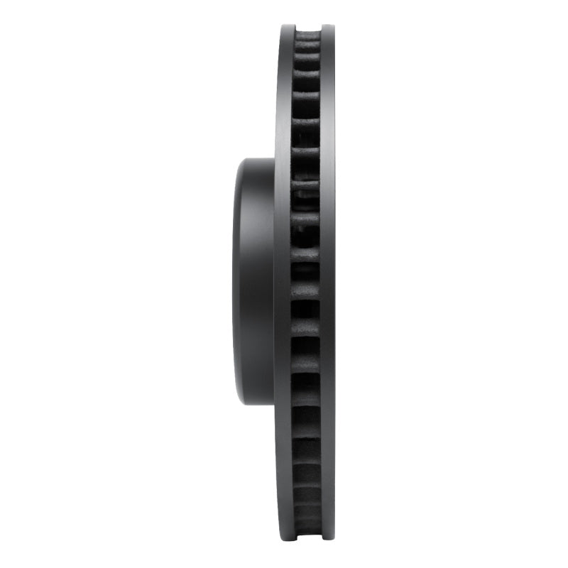 R1 Concepts R1 16-25 BMW 330e Left Front Drilled & Slotted Black Brake Rotor