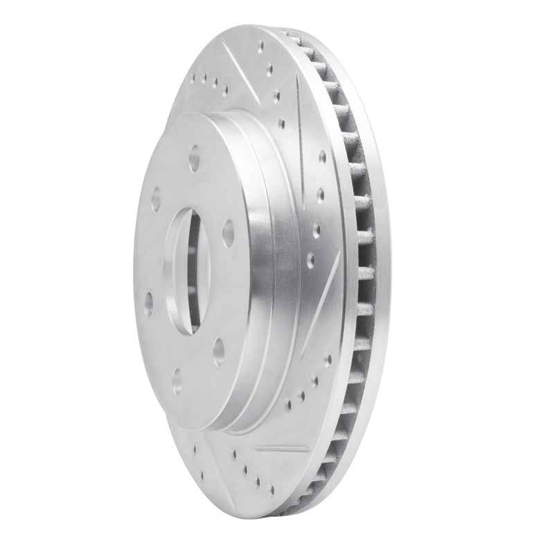 R1 Concepts R1 93-98 Toyota T100 Front Right Drilled & Slotted Silver Brake Rotor
