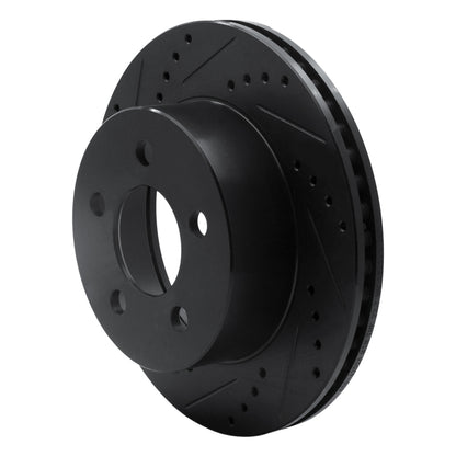 R1 Concepts R1 99-06 Jeep Cherokee Front Left Drilled & Slotted Black Brake Rotor