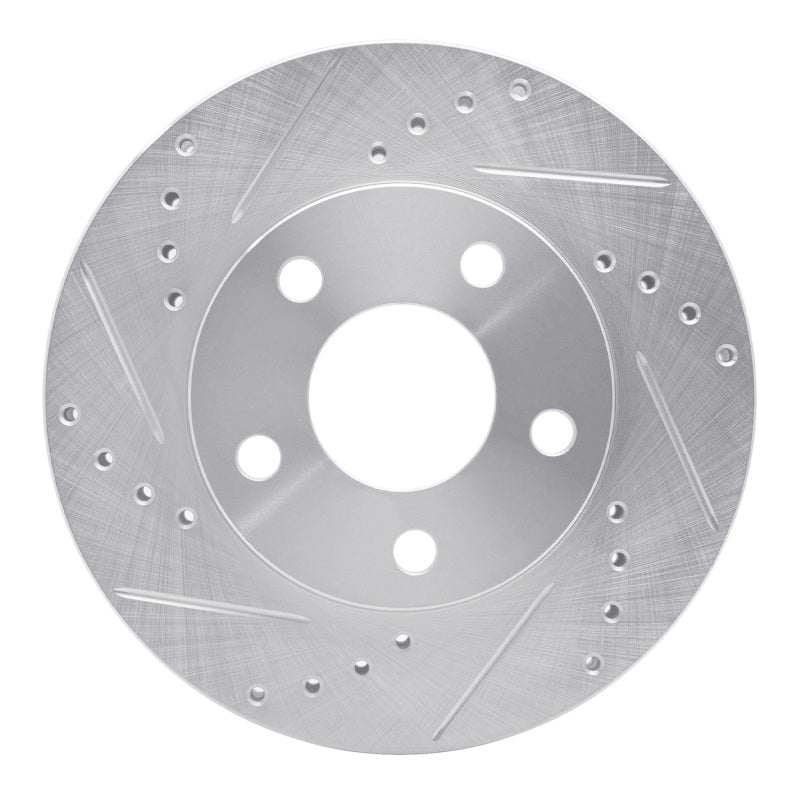 R1 Concepts R1 90-97 Buick Park Avenue Front Left Drilled & Slotted Silver Brake Rotor