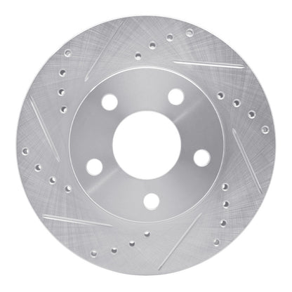 R1 Concepts R1 90-97 Buick Park Avenue Front Left Drilled & Slotted Silver Brake Rotor