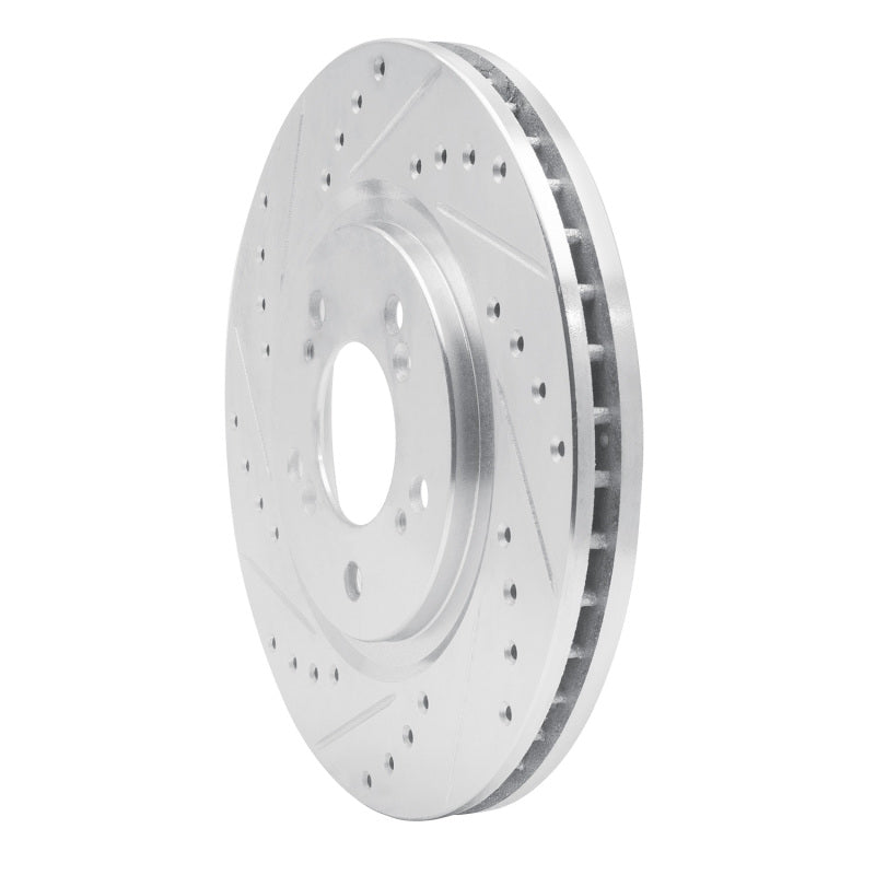 R1 Concepts R1 97-05 Acura NSX Front Left Drilled & Slotted Silver Brake Rotor