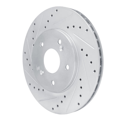 R1 Concepts R1 91-96 Acura NSX Rear Left Drilled & Slotted Silver Brake Rotor