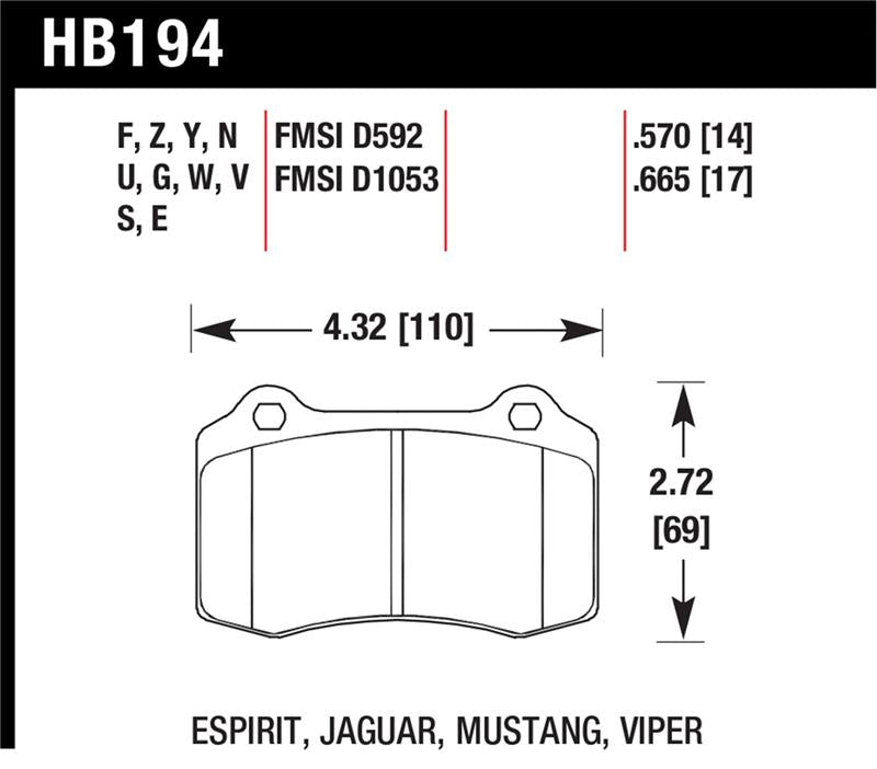 Hawk Performance Hawk 00-05 Ferrari 360 3.6L DTC-60 Race Front Brake Pads