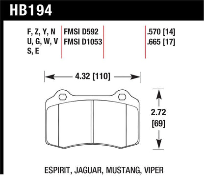Hawk Performance Hawk 00-05 Ferrari 360 3.6L DTC-60 Race Front Brake Pads