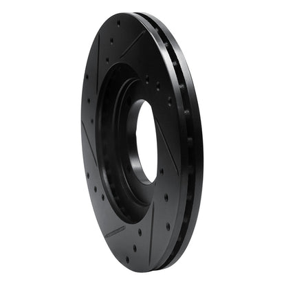 R1 Concepts R1 92-98 Hyundai Elantra Front Right Drilled & Slotted Black Brake Rotor