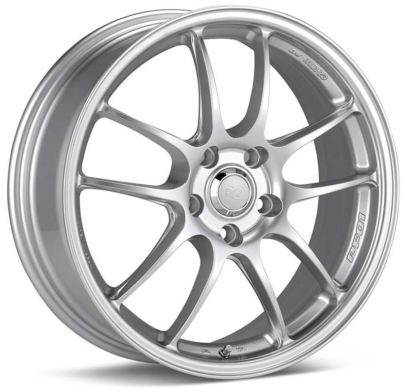 Enkei PF01 17x7 4x100 38mm Offset 75mm Bore Diameter Silver Wheel
