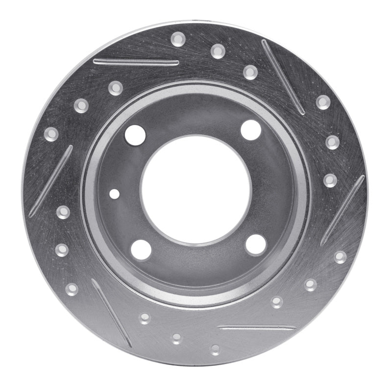 R1 Concepts R1 78-80 Ford Fiesta (USA/Canada) Front Left Drilled & Slotted Silver Brake Rotor