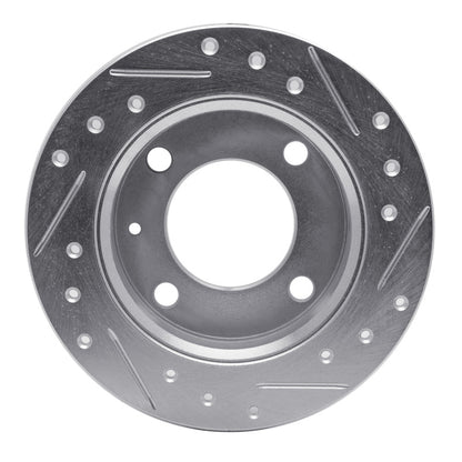 R1 Concepts R1 78-80 Ford Fiesta (USA/Canada) Front Left Drilled & Slotted Silver Brake Rotor