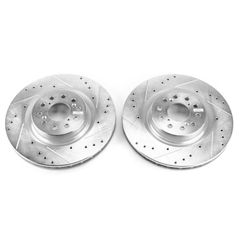 PowerStop Power Stop 17-18 Honda Civic Front Evolution Drilled & Slotted Rotors - Pair