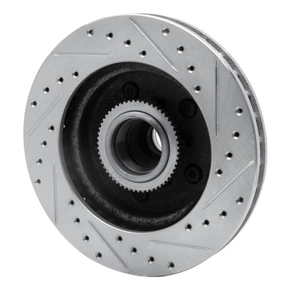 R1 Concepts R1 1992-2002 Chevrolet C1500 Front Left Drilled & Slotted Silver Brake Rotor