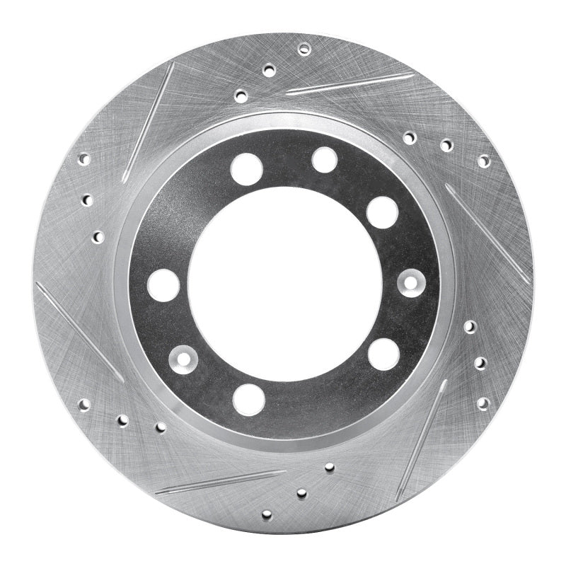 R1 Concepts R1 77-88 Porsche 928 Rear Left Drilled & Slotted Silver Brake Rotor