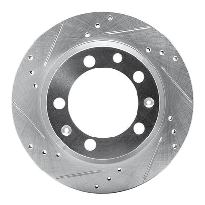 R1 Concepts R1 77-88 Porsche 928 Rear Left Drilled & Slotted Silver Brake Rotor