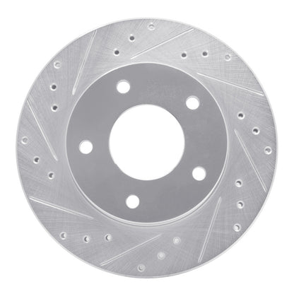 R1 Concepts R1 77-80 Buick LeSabre Rear Left Drilled & Slotted Silver Brake Rotor