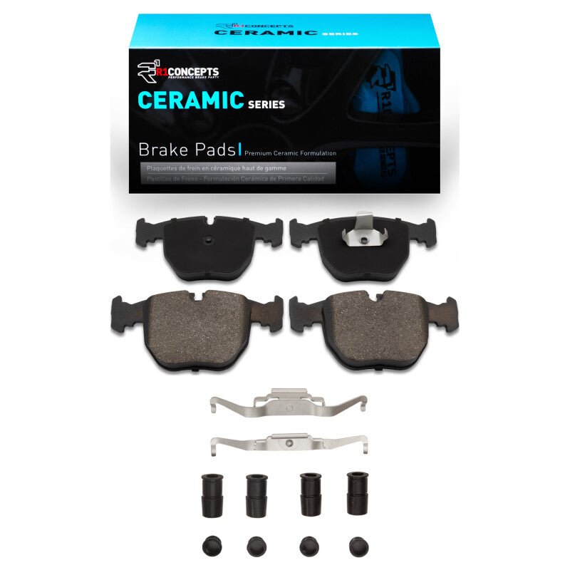 R1 Concepts R1 00-03 BMW 540I Front Ceramic Pads & Hardware Kit