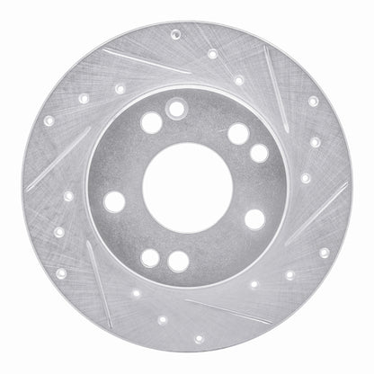 R1 Concepts R1 83-89 Mercedes-Benz 190D Front Right Drilled & Slotted Silver Brake Rotor