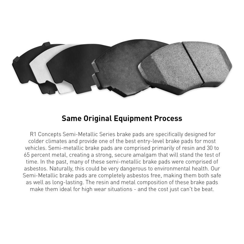 R1 Concepts R1 97-05 Oldsmobile Bravada Front Semi Met Brake Pads