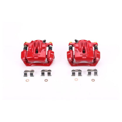 PowerStop Power Stop 06-09 Subaru Legacy Rear Red Calipers w/Brackets - Pair
