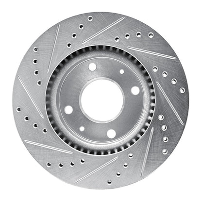 R1 Concepts R1 02-06 Hyundai SONATA Front Right Drilled & Slotted Silver Brake Rotor