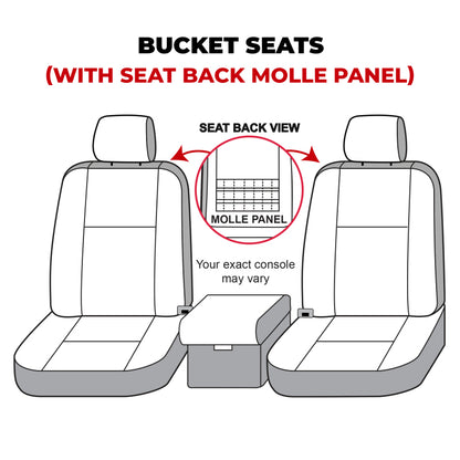 Covercraft 21-24 Ford Bronco Polycotton SeatSaver Custom Front Row Seat Covers - Tan