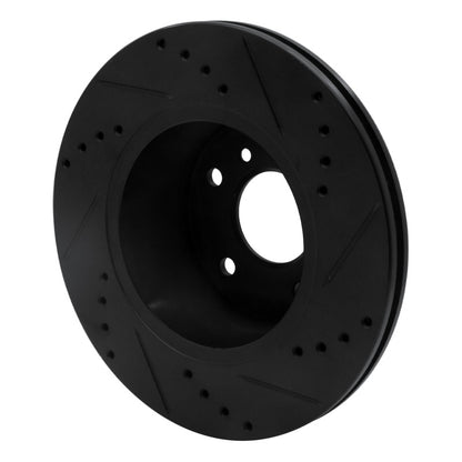 R1 Concepts R1 99-04 Land Rover Discovery Front Left Drilled & Slotted Black Brake Rotor