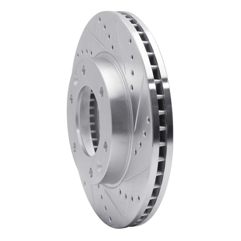 R1 Concepts R1 06-14 Hyundai Entourage Front Right Drilled & Slotted Silver Brake Rotor