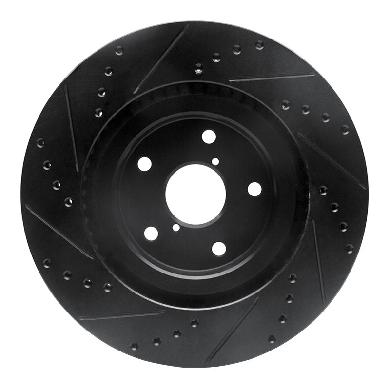 R1 Concepts R1 -24 Subaru Forester Front Right Drilled & Slotted Black Brake Rotor