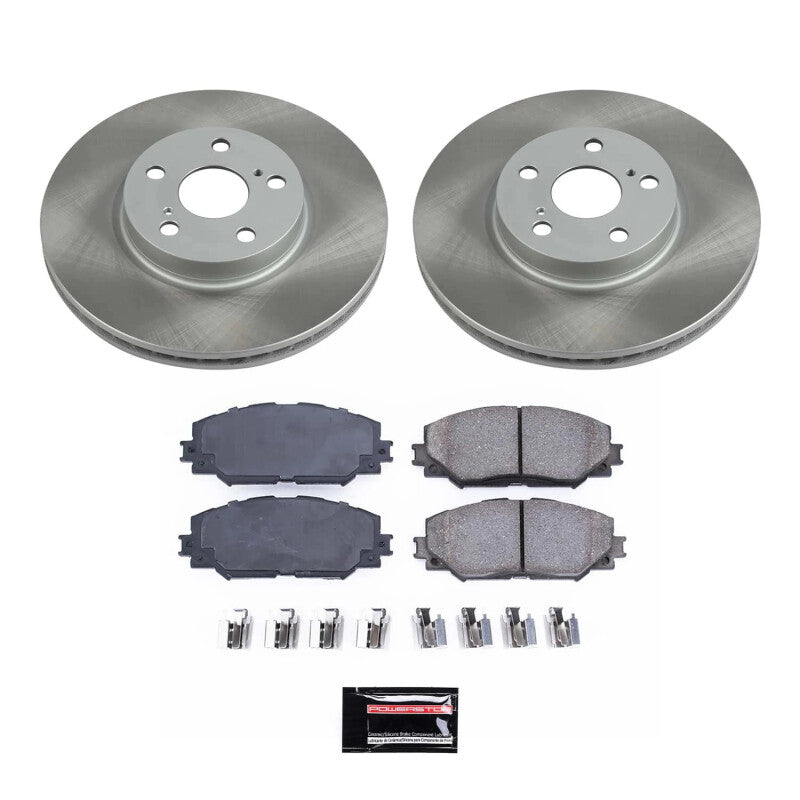 PowerStop Power Stop 09-13 Toyota Matrix Front Semi-Coated Rotor Kit