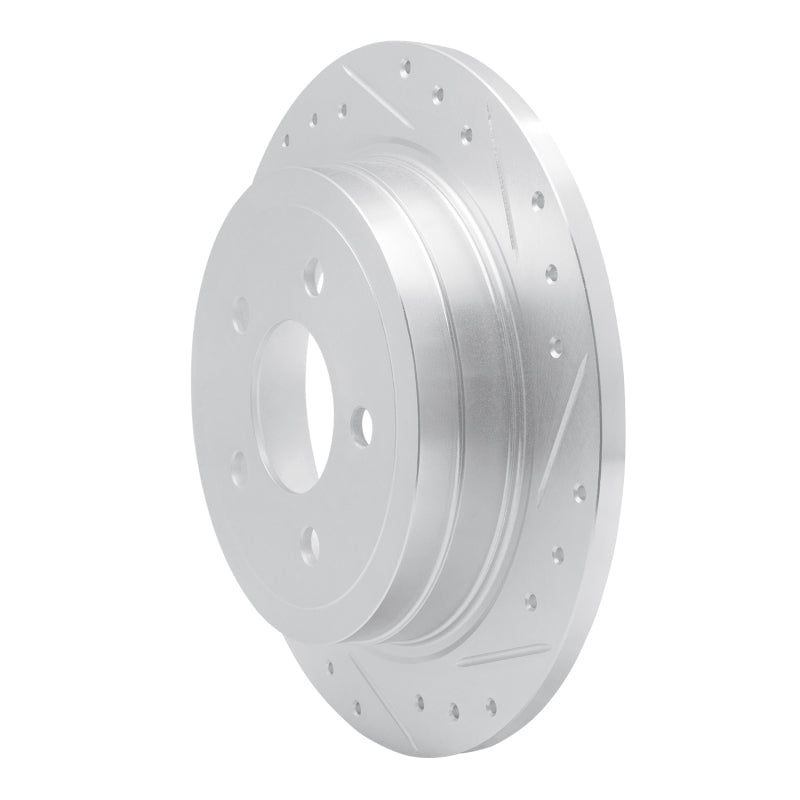 R1 Concepts R1 03-05 Ford Explorer Sport Rear Right Drilled & Slotted Silver Brake Rotor