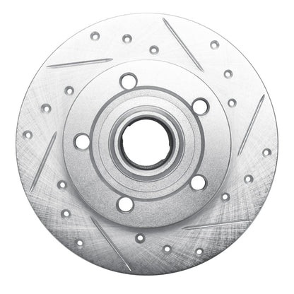R1 Concepts R1 96-08 Audi A4 (Mexico) Rear Right Drilled & Slotted Silver Brake Rotor